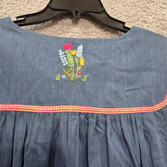 Go Softly Patio Woman Denim House Dress Coat Lounge NEW NWT Size 3X Bird Houses - Picture 9 of 13